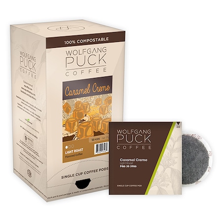 Wolfgang Puck Coffee Caramel Cream Soft Coffee Pods, PK108 PK 016448